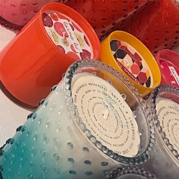 Lavender & Grapefruit Hobnail Glass Candle - NWT - Picture 12 of 15